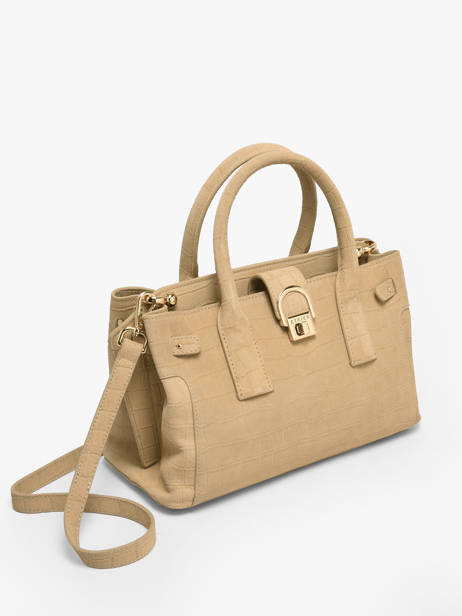 Sac Porté Main S Equestre Croco Cuir Etrier Beige equestre croco EEQC142S vue secondaire 1